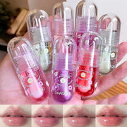 4 Pcs Lip Gloss Oil Set, Fruit Flavored Lip Gloss Set Cute Lip Jelly Hydrating Lip Make-Up for Kids and Teens, Kid Friendl...