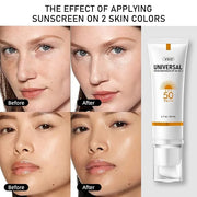 VGO Tinted Sunscreen for Face SPF 50, Hydrating Sun Essence Face Sunscreen Leaves No Sticky Feeling Travel Size Sunscreen ...