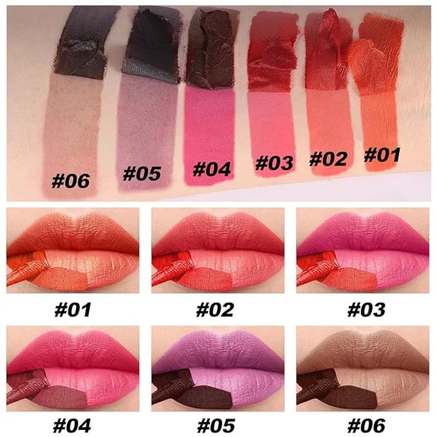 6 Colors Peel Off Matte Lip Tint, Long Lasting Natural Peel Off Tattoo Lip Liner Stain, Waterproof Smudge Proof Non-Stick ...