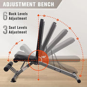 RitFit Adjustable/Foldable Utility Weight Bench for Home Gym 35 Total - Product Image