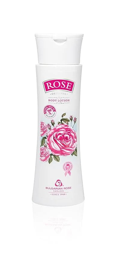 Bulgarian Rose Oil Moisturizing Body Care 3 Piece Gift Set - Natural Rose Body Lotion, Natural Rose Body Wash, Natural Ros...