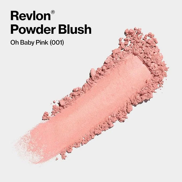 Revlon Powder Blush Face Makeup, High Impact Buildable Color, Lightweight & Smooth Finish, 001 Oh Baby! Pink, 0.17 oz - Pr...