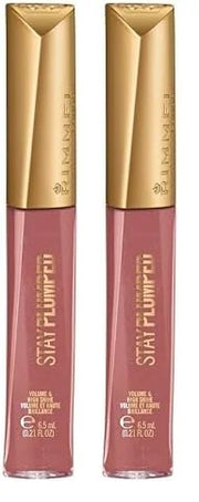 Rimmel Stay Plumped Lip Gloss, 210 1999, Pack of 2 - Product Image