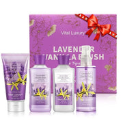 Lavender Vanilla Blush Bath & Body Kit, 3 Fl Oz, Ideal Skincare Gift Home Spa Set, Includes Body Lotion, Shower Gel, Body ...
