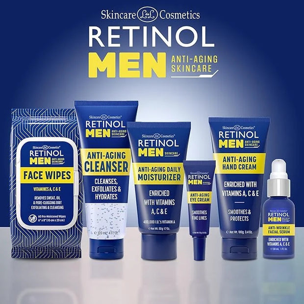 Retinol Men Eye Cream Reduces Puffiness & Dark Circles, Boost Hydration & Minimize Visible Signs Of Aging Men Facial Serum...