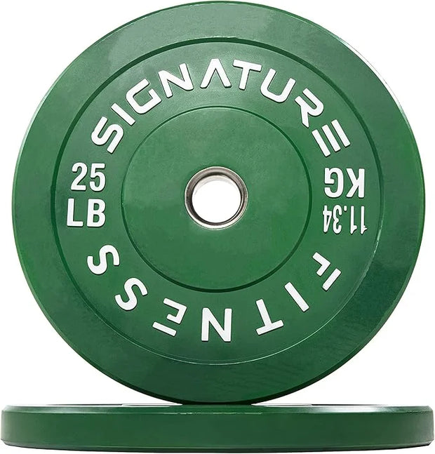 Signature Fitness 2" Olympic Bumper Plate Weight Plates 25LB Single, - Product Image