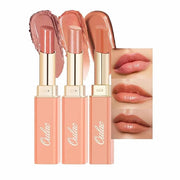 Oulac Moisturizing Shine Peach Pink Lipstick For Women 3PCS, 2 in 1 Tinted Lip Balm, Hydrated Juicy and Glossy Lip Color f...