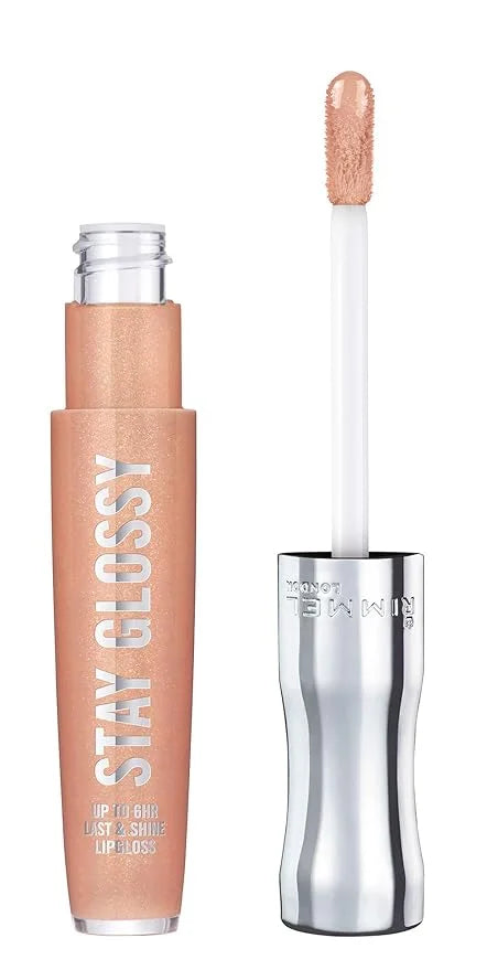 Rimmel Stay Glossy Lip Gloss - Non-Sticky and Lightweight Formula for Lip Color and Shine - 120 Non-Stop Glamour, .18oz - ...
