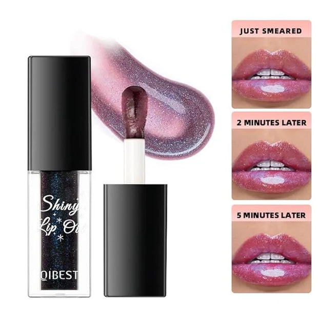 6PCS Color Changing Lip Oil Light Lipgloss Set, Moisturizing Hydrating Lip Glow Oil Lip Gloss Kit High Shine Lip Plumping ...