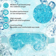 2 PCS Reusable Ice Eye Mask - Hot Cold Therapy Gel Bead for Puffiness, Dark Circles, Bags, Dry Eyes, Headaches, Migraines,...