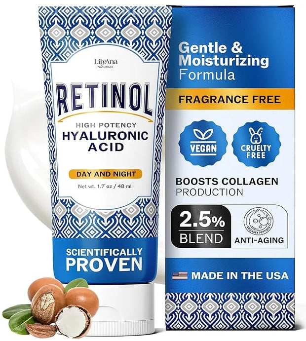 LilyAna Naturals Anti Aging Retinol Face Cream for Women – Wrinkle & Neck Cream for Firming, Retinol Moisturizer for Face ...