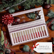 Beauty Concept 15-Piece Lip Gloss Set - Radiant Lips with Glossy Heavy Embossing, Shiny Gold Foil Stamping - 0.7 fl oz Eac...