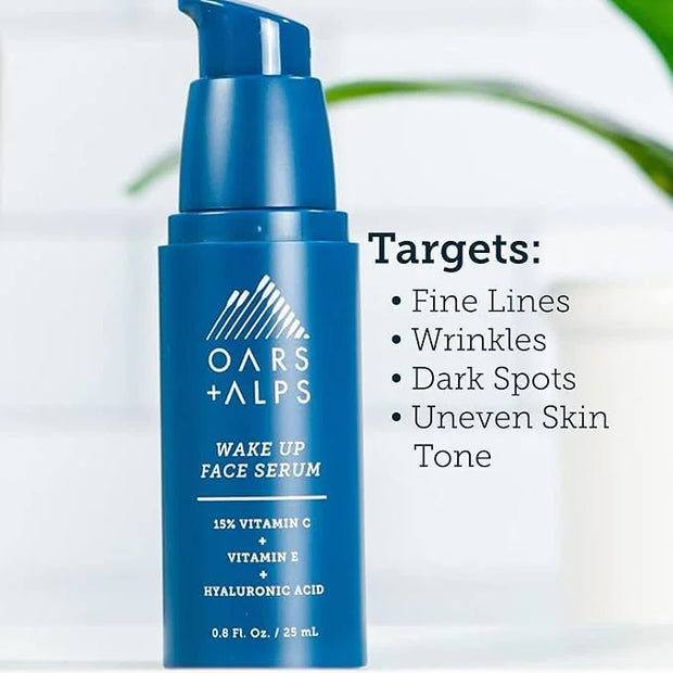 Oars + Alps Anti Aging Vitamin C Serum for Face, Infused with Vitamin C, Hyaluronic Acid, and Vitamin E, TSA Friendly, 0.8...