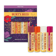 Burt’s Bees Holiday Gift, 4 Lip Balm Stocking Stuffer Products, Beeswax Fruit Set - Pomegranate, Sweet Mandarin, Coconut a...