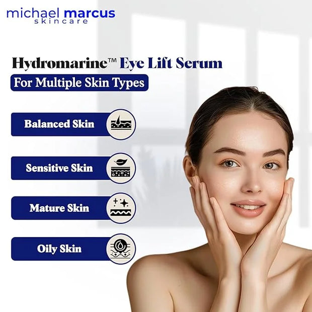Micheal Marcus Hydromarine™ Eye Lift Serum - Reduces Wrinkles, Puffiness, Fine Line & Dark Circles - Under Eye Serum Impro...