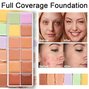12 Color Correcting Concealer Palette With Concealer Brush, Correcting
