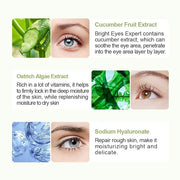 12Pcs Under Eye Patches for Dark Circle, Cucumber Moisturizing Hyaluronic Acid Eye Mask, Crystal Angle Wings Mask, Hrydrat...