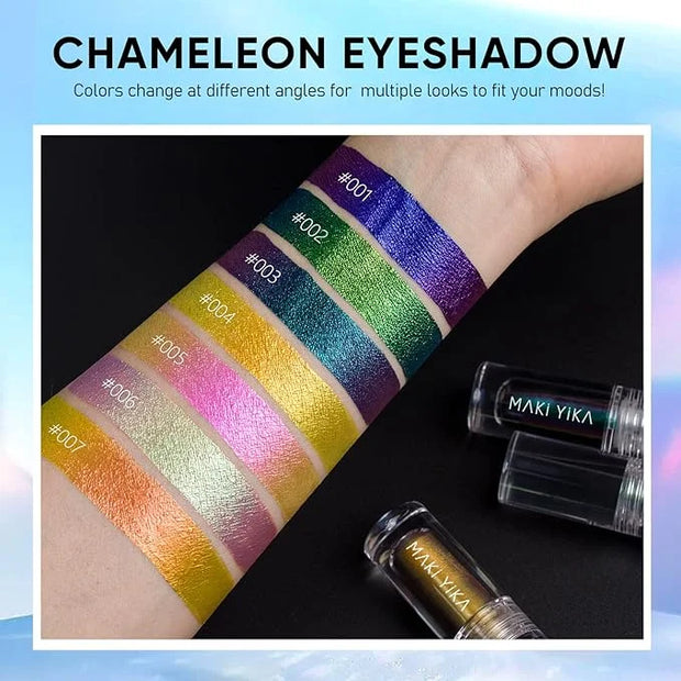 MAKI YIKA Glitter Eyeshadow Green Liquid Multichrome Eyeshadows Long Lasting Metallic Chameleon Eye Shadow Holographic Eye...