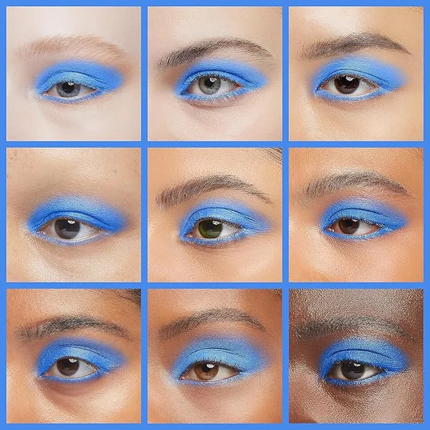 IS'MINE Single Blue Matte Eyeshadow Powder Palette High Pigment, Longwear, Intense Color Best Blue Eyeshadow - Product Image