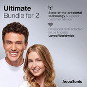 Aquasonic Duo PRO – Ultra Whitening 40,000 VPM Electric ToothBrushes – ADA Accepted - 5 Modes with Smart Timers - UV Sanit...