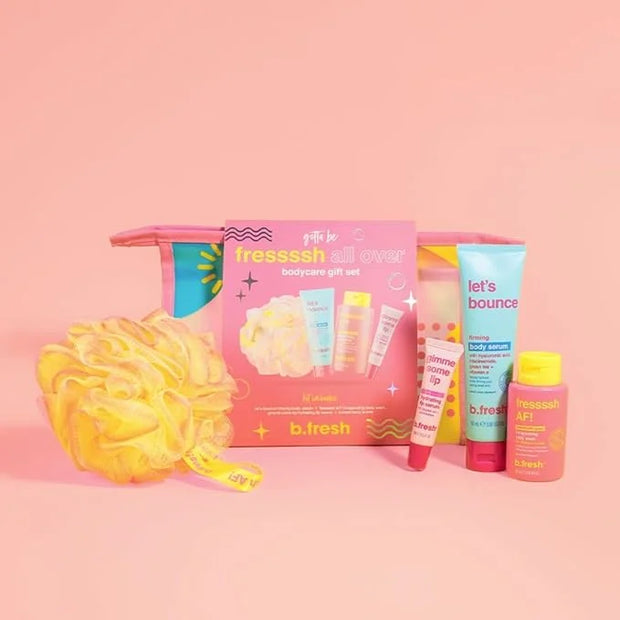 b.fresh Body Care Gift Set | Fressssh All Over - Self Care Kit Includes Travel Size Body Wash, Firming Body Serum, and Ful...