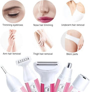 Electric Razor For Women Removal for Body Nose Hair Trimmer Face Shavers Eyebrow Legs Armpit Bikini Area Pubic Underarms P...