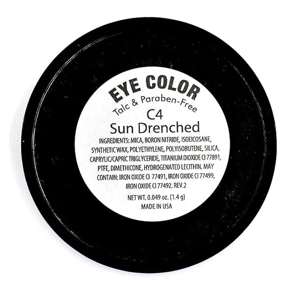 Sun Drenched Cinnamon Chocolate Brown Bronze Almond Gold Shimmer Pressed Powder Single Eyeshadow; Talc, Paraben & Cruelty ...