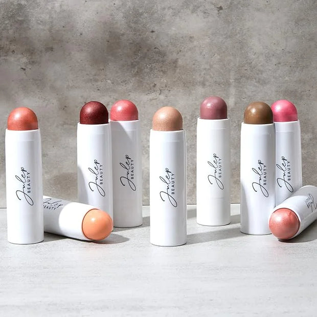 Julep Skip the Brush 3-in-1 Color Stick for Eyes, Cheeks, and Lip Trio Muted Mauve, Neutral Bronze, Sheer Glow - Product I...