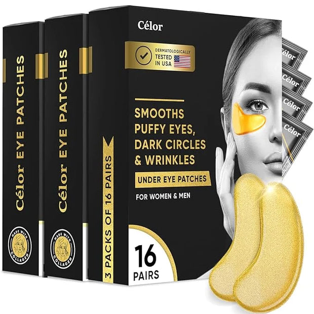 CÉLOR Under Eye Patches for Puffy Eyes and Dark Circles (48 Pairs) with Amino Acid & Collagen - Under Eye Masks Great for ...