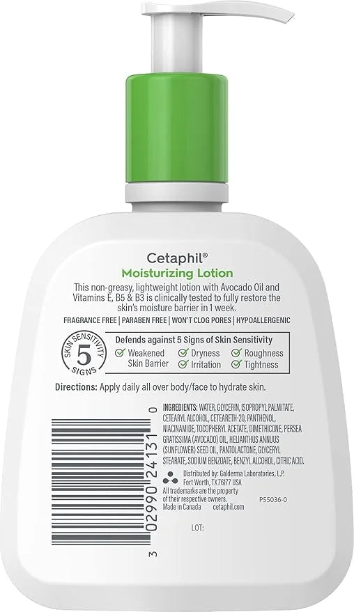 Cetaphil Face & Body Moisturizer, Hydrating Moisturizing Lotion for All Skin Types, Suitable for Sensitive Skin, NEW 4 oz ...