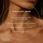 Advanced Clinicals Retinol Body Lotion + Retinol Serum 2PC Skincare Set For Women & Men Helps Diminish Appearance Of Crepe...