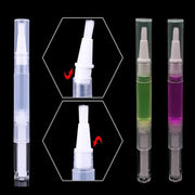 12Pcs 3 ml Empty Nail Oil Pen with Brush Tip, Transparent Twist Pens, Lip Gloss Brush Applicators, Eyelash Growth Liquid T...