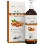 Sweet Almond Oil for Skin - Body Oil, Hair Moisturizer and Relaxing Massage and Oil, Carrier Oil for Essential Oils Mixing...
