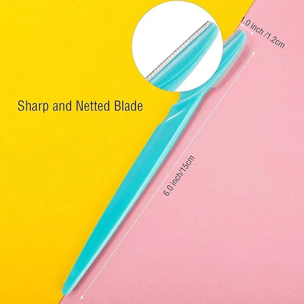 Boao 60 Pieces Eyebrow Razor Shaver Dermaplaning Tool Hair Shavers for Women and Man Face Microblades Shaper Trimmer with ...