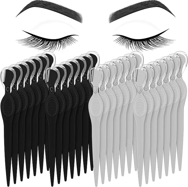 Mudder 28 Pcs Eyebrow Razor Knife Shaver Trimmer Shaver Multipurpose Exfoliating Tool Facial Hair Removal for Women Valent...