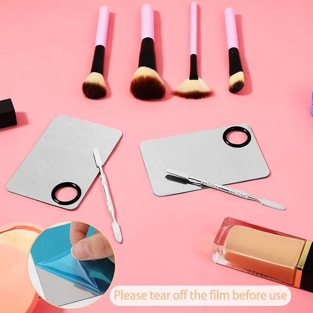 2 Sets Foundation Palette Makeup Mixing Palette Stainless