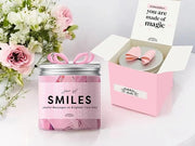 Jar of Smiles, Joyful Messages to Brighten Your Day, 30 Quote Cards, Gift for Mom, Daughter, Granddaughter and Friends wit...