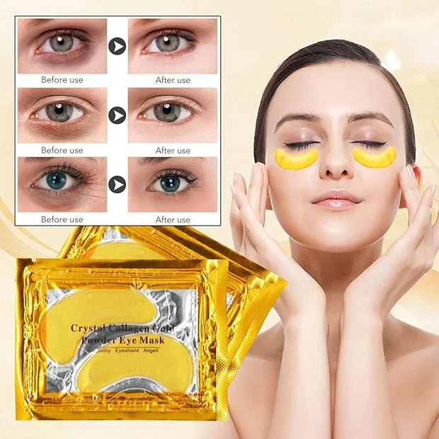 32 Pairs Lip Masks with Eye Mask, 24K Collagen Under Eye Patches for Dark Circles and Puffy Eyes, Reduce Lip Wrinkles, Ant...