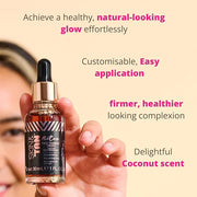 Skinny Tan Notox Face Tanning Drops - Hydrating Serum for Face with Vegan Collagen, Guarana, Aloe Vera - Reduces Appearanc...