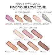 KYDA Single Glitter Eyeshadow, Champagne Pearl Glow Eyeshadow, Ultra-fine Lightweight Powder, Blendable Formula, Daily Glo...