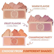 I'M MEME Blusher Palette - Afternoon Tea_Warm FLavor | Soft Pink, Peach, Lavender, 3 Shades Palette, Matte Powder, Face & ...
