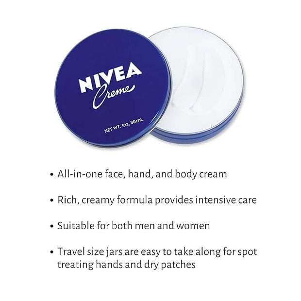 TINY SEED 6-Pack Travel Kit: Creme 1 oz Travel Size Tins. Cream Moisturizer for Face, Hands, and Body. Includes Compliment...