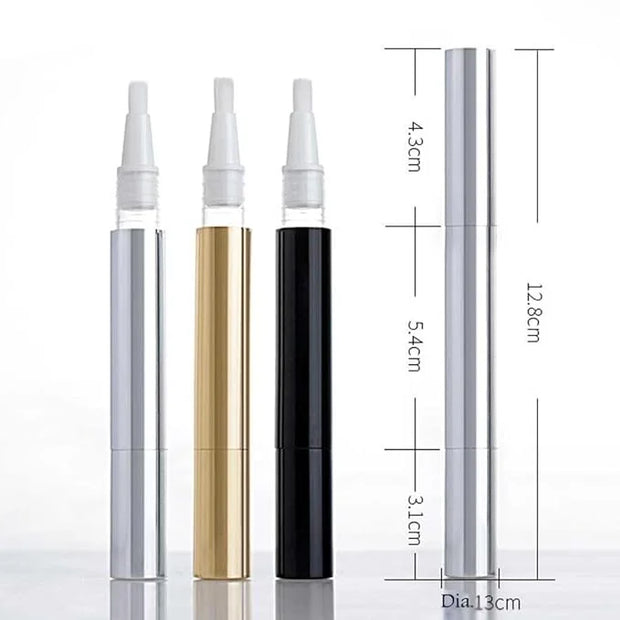 3 Pcs 3ml Empty Nail Oil Pen Twist Pens Lip Gloss Tubes Eyelash Growth Liquid Tubes Portable Cosmetic Makeup Containers Ap...
