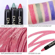 Kaely 2Pcs Cream Eyeshadow Sticks Set for Eyes Waterproof,Blue Shimmer & Red Shimmer Matte Eye shadow Stick Pencil Pen Bul...