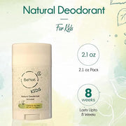 2-Pack All Natural Deodorant For Kids and Teens 100% Natural Aluminum-Free Carcinogen Free Kids Deodorant For Boys and Gir...