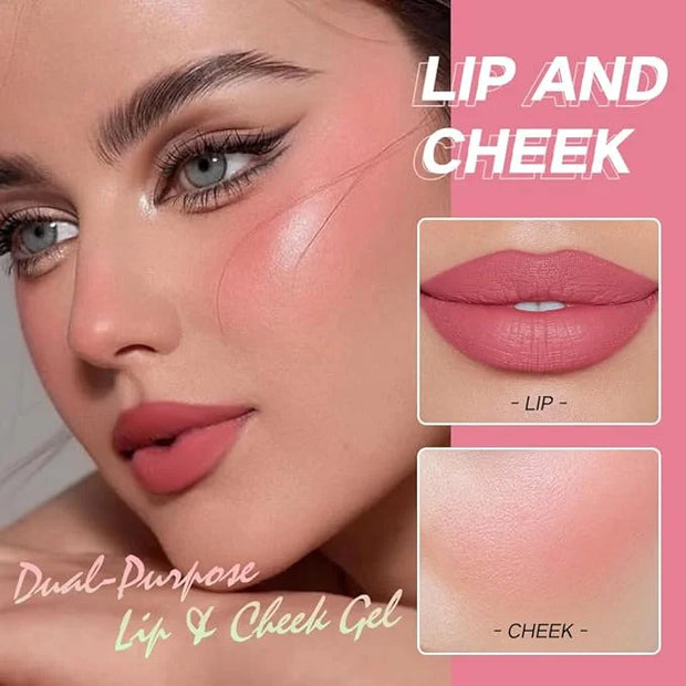Face Cream Blush, 2-in-1 Lip & Cheek Makeup with Brush, Matte Blush Hydrating Formula, Lightweight, Buildable & Blendable ...