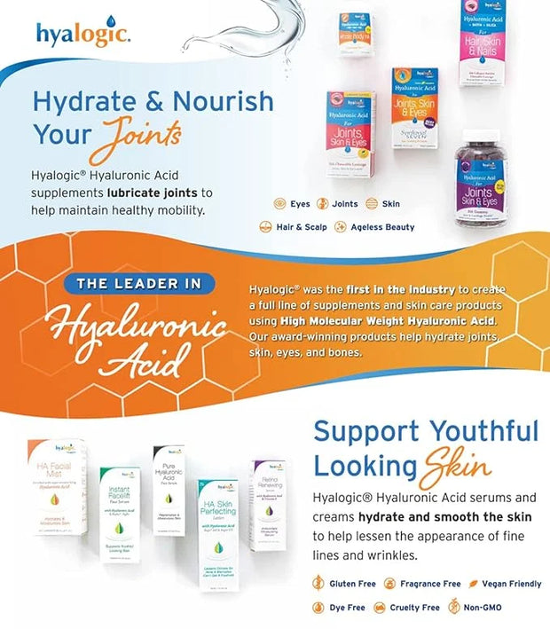 Hyalogic Dark Circle Lightening Face Serum - Treat Under Eye Dark Circles w/Hyaluronic Acid, Eveseryl & Regu-Age - Soothe,...