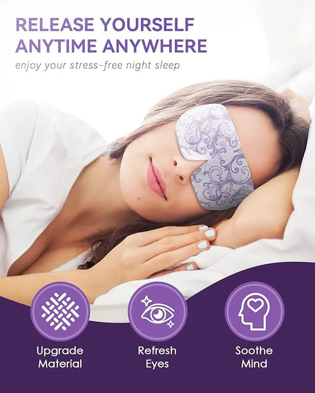 30 Packs Lavender Steam Eye Mask - Heated Eye Mask for Dark Circles and Puffiness Warm Eye Mask for Dry Eye Mask Relief Ey...