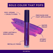 UNICORN SNOT Liquid Metal Lip Paint - Metallic Lip Gloss - Non-drying, Long-lasting Liquid Lipstick, Intense Pigment Color...