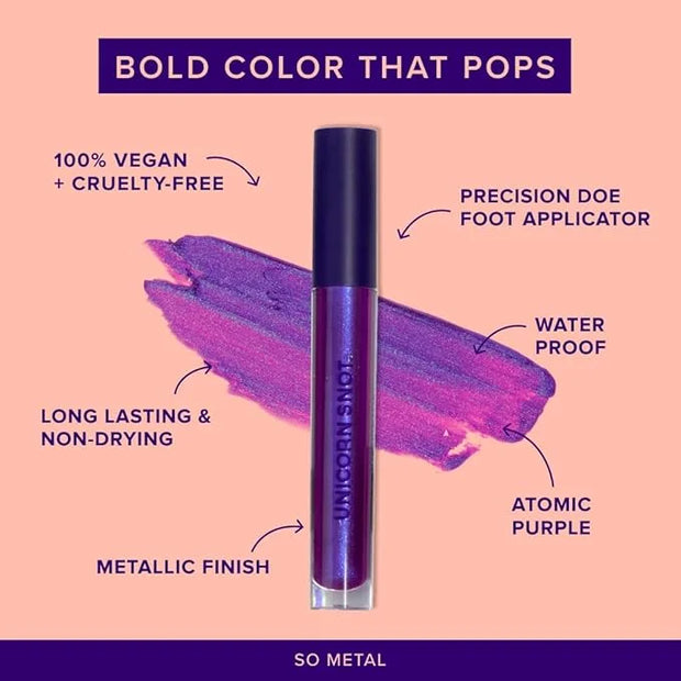 UNICORN SNOT Liquid Metal Lip Paint - Metallic Lip Gloss - Non-drying, Long-lasting Liquid Lipstick, Intense Pigment Color...